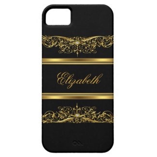 iPhone 5 Elegant Classy Gold Floral iPhone 5 Cases