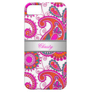 iPhone 5 Elegant Classy Pink Paisley Pattern iPhone 5 Case
