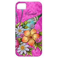 iPhone 5 Elegant Classy Pretty Teal Pink Floral iPhone 5 Cases