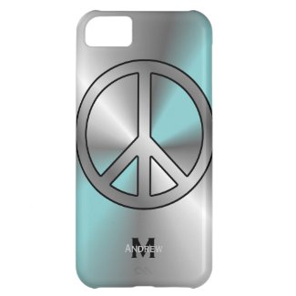 iPhone 5: Monogram: Peace Sign Case iPhone 5C Covers