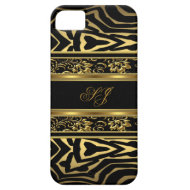 iPhone 5 or 4 Modern Gold Black iPhone 5 Cover