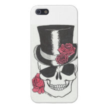 iphone 5 skull with roses case iPhone 5 cover