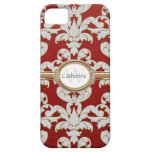 Iphone 5 Sparkle Floral Leaf Damask Personalized iPhone 5 Covers