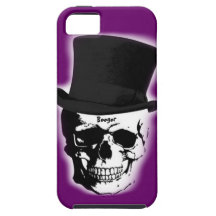 Iphone 5 tough - Ghostly Skull & Top Hat iPhone 5 Case
