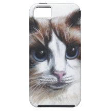 iPhone 5 vibe case - fluffy cat iPhone 5 Cases