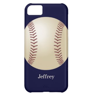 iPhone 5c Case, Baseball, Blue, Personalized