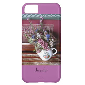iPhone 5c Case Teapot with Flowers Radiant Orchid