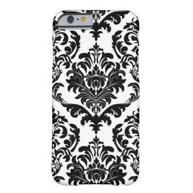 iPhone 6 black & white damask design Barely There iPhone 6 Case
