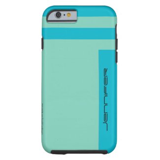 iPhone 6 Case Blue Green Two Way Stripe