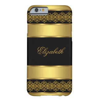iPhone 6 case Elegant Classy Gold Black