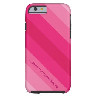 iPhone 6 Case Five Pink Diagonal Stripe Customize