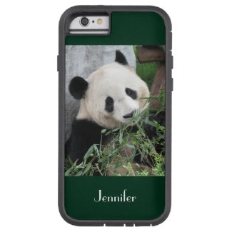 iPhone 6 Case Giant Panda Dark Green Background