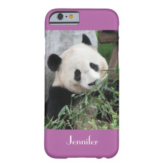iPhone 6 Case Giant Panda Radiant Orchid Bkgnd
