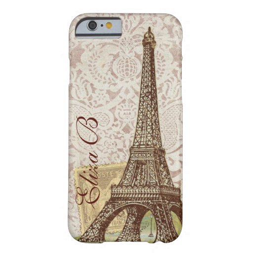 iPhone 6 Case Paris Eiffel Tower French Monogram Zazzle