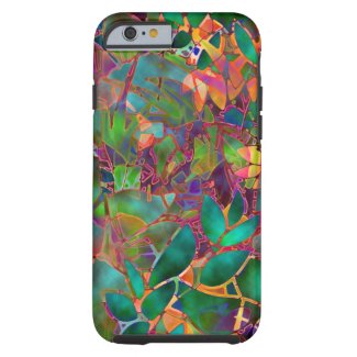 iPhone 6 case Shell Floral Abstract Stained Glass