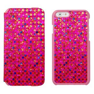 iPhone 6 Wallet Case Polka Dots Sparkley Jewels Incipio Watson™ iPhone 6 Wallet Case
