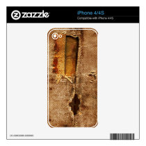 iphone abstract teared fabric skins iphone 4s decal