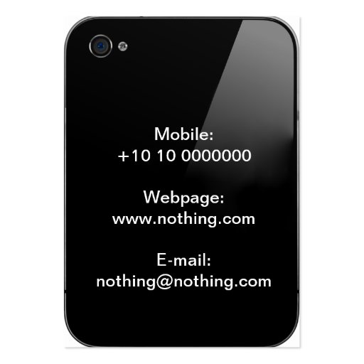 iPhone Business Card (back side)