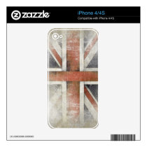 iPhone Decals with Dirty Flag from United Kingdom Skins For Iphone 4
