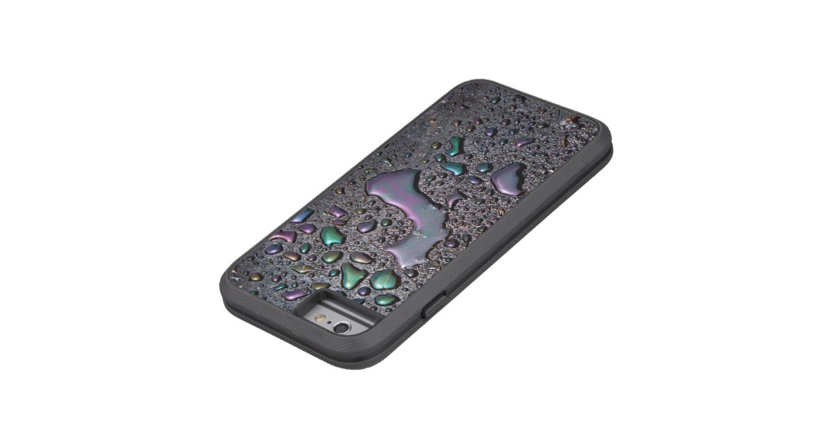iPhone/iPad case oily waterdrop on black Zazzle