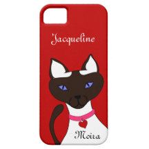 iPhone rojo 5 de Moira del Ronroneo-fect iPhone 5 Funda