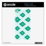 iPhone Skin Aqua and Yellow Abstract Design Decal For The iPhone 4