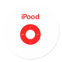 Ipod spoof Ipood red stickers by BurchellDesign Ipod spoof Ipood red stickers