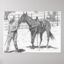 Ira leads a horse poster