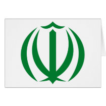 Iran Coat of Arms cards by FlagTshirts Iran Coat of Arms cards