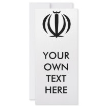 Iran Coat of Arms Personalized Rack Card