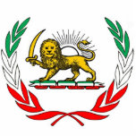 Iran customary flag photo cut outs