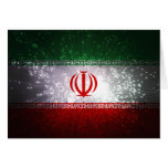 Iran Flag Firework Greeting Card