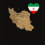 Iran Flag Heart Map Fitted AA T-Shirt