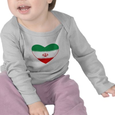 Iran Flag Heart T-Shirt by