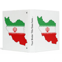 Iran Flag Map full size Binders