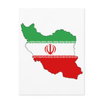 Iran flag map postcards by FlagStore Iran flag map postcards