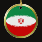 Iran Fisheye Flag Ornament