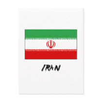 Iran Flag postcards by flagshirt Iran Flag postcards