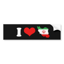 IRAN MAP BUMPER STICKERS