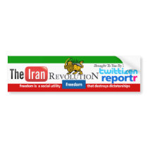 Iran Revolution Social Media Parody Bumper Sticker bumper stickers