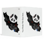 Iran Trendy Peace Sign with Irani map binders
