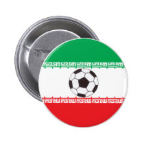 Iranian Flag with soccer ball button