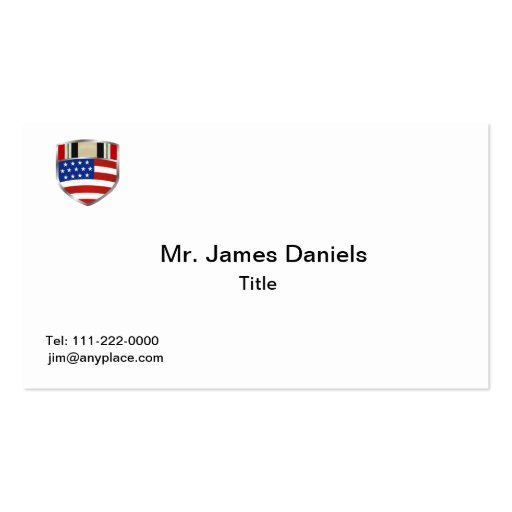 Iraq Campaign Ribbon Business Card Template (front side)