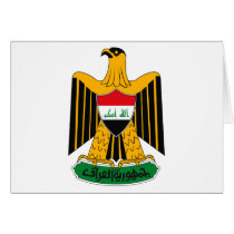 Iraq Coat of Arms cards by FlagTshirts Iraq Coat of Arms cards