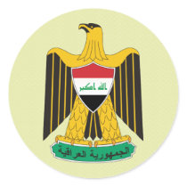 Iraq Coat of Arms detail Round Stickers