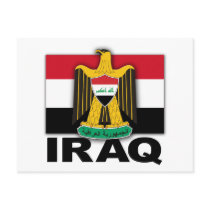 Iraq Coat of Arms Flag Postcards