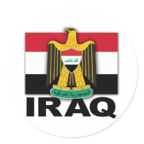 Iraq Coat of Arms Flag Stickers
