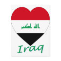 Iraq Flag Heart postcards by Vexillophile Iraq Flag Heart postcards