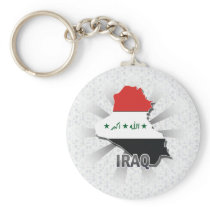 Iraq Flag Map 2.0 Key Chain