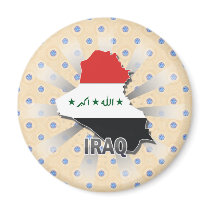 Iraq Flag Map 2.0 Magnets